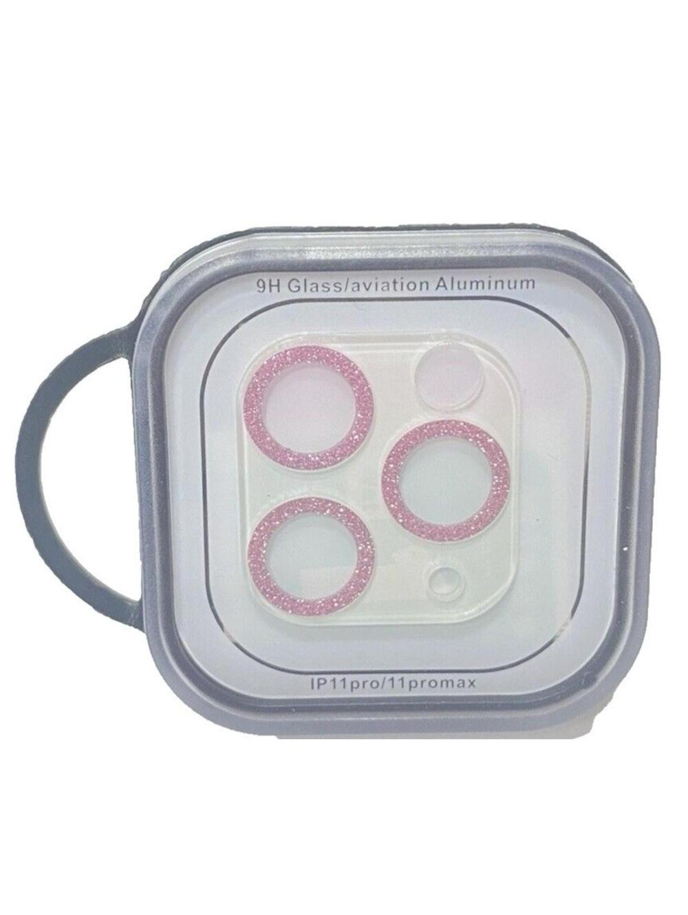 Iphone 11 Pro Max 9H Glass Aviation Aluminum Camera Protector Glass Pink New